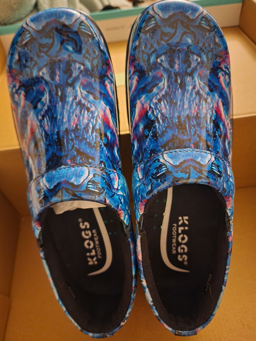 Klogs Women's Blue Marbled Clogs